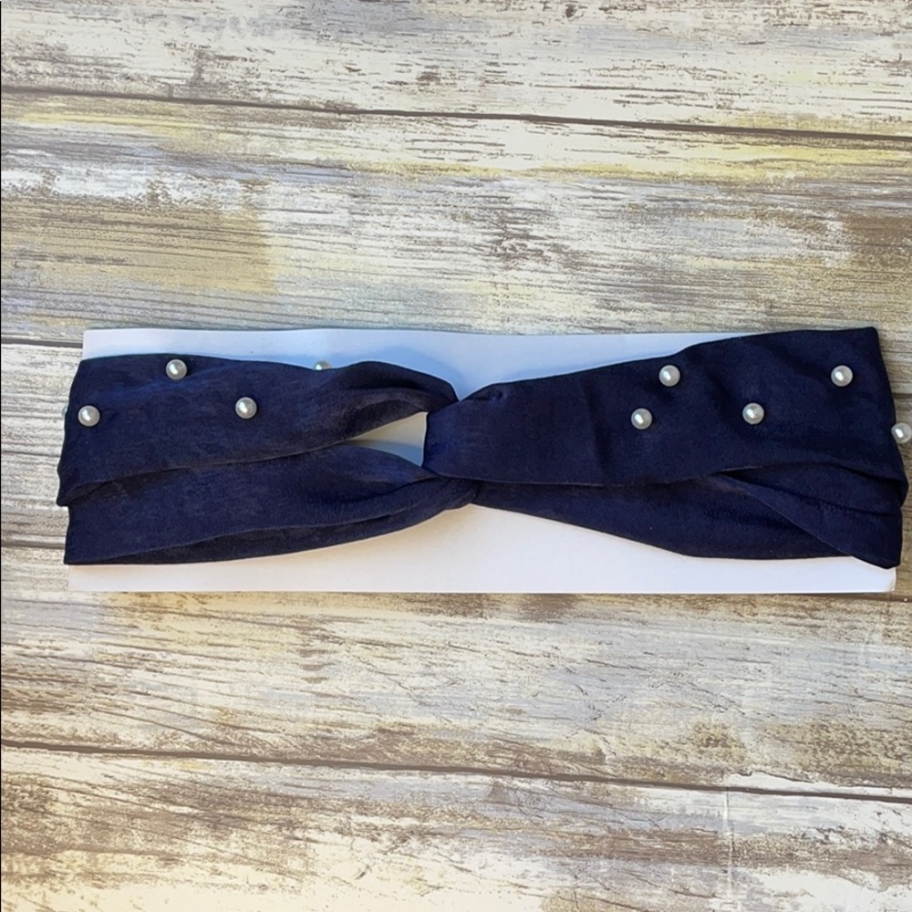 Navy Elastic HairBand